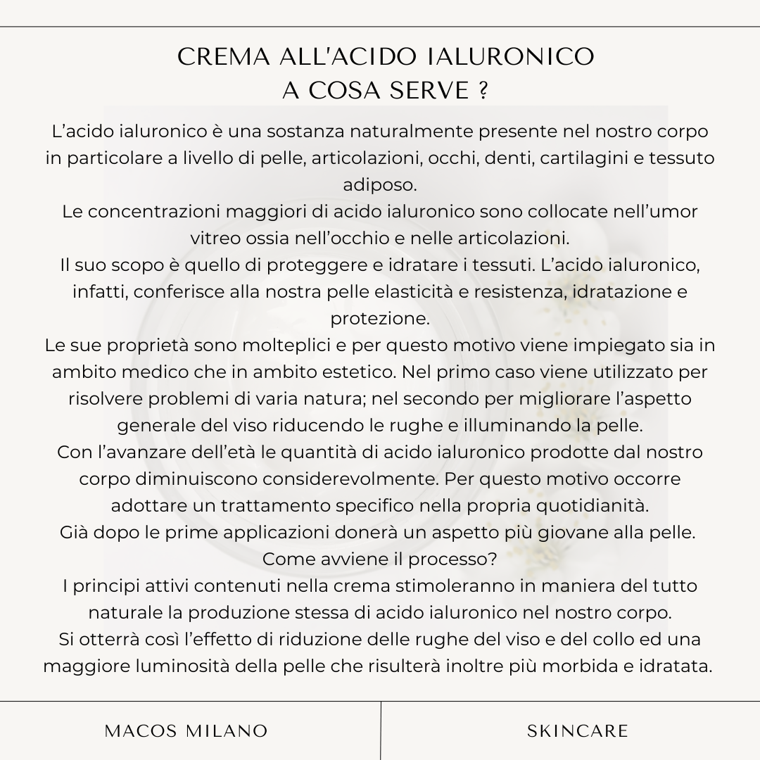 Crema viso acido ialuronico