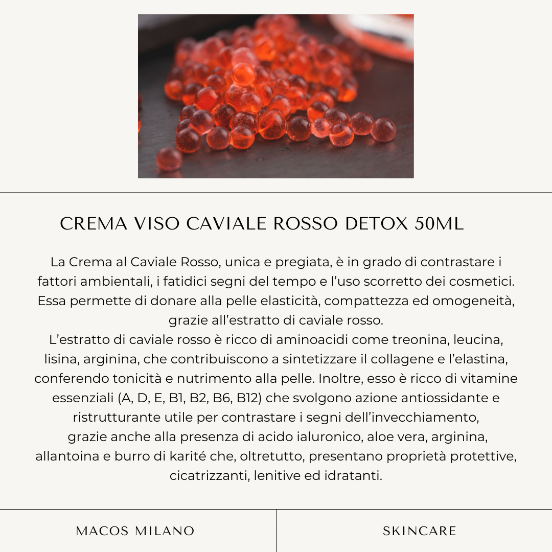 Crema viso caviale rosso detox