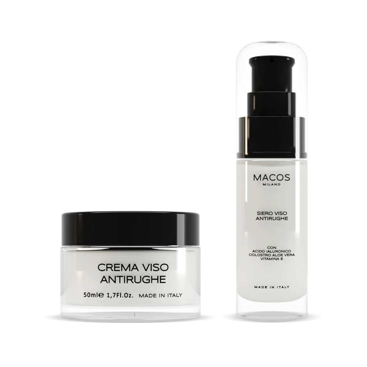 Set viso crema + siero viso antirughe